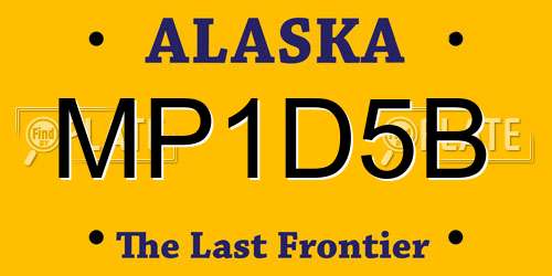 MP1D5B Alaska License Plate