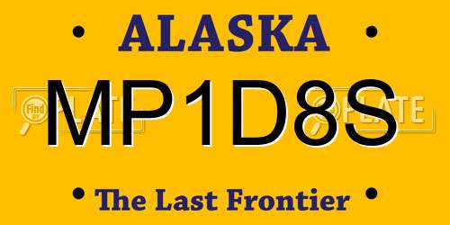 MP1D8S Alaska License Plate