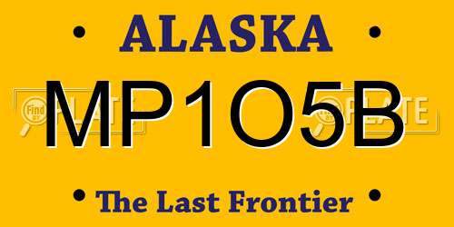 MP1O5B Alaska License Plate