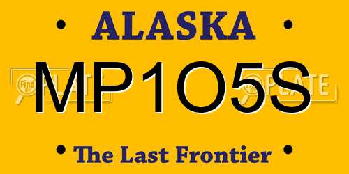 MP1O5S Alaska License Plate
