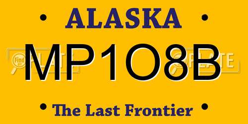 MP1O8B Alaska License Plate