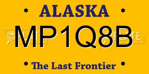 MP1Q8B Alaska License Plate
