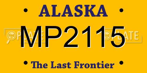 MP2115 Alaska License Plate
