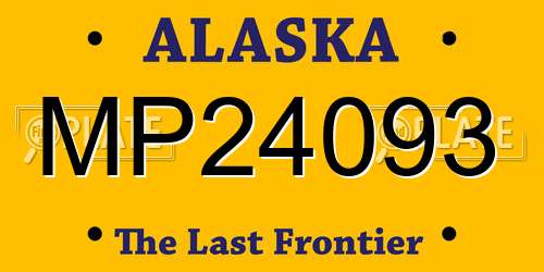 MP24093 Alaska License Plate