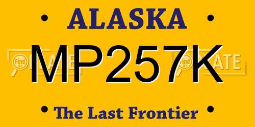 MP257K Alaska License Plate