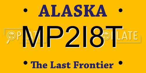 MP2I8T Alaska License Plate