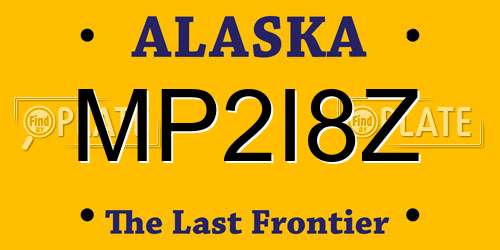 MP2I8Z Alaska License Plate