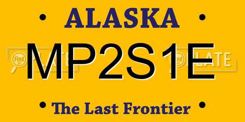 MP2S1E Alaska License Plate