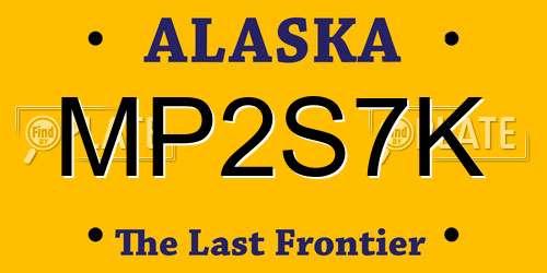 MP2S7K Alaska License Plate