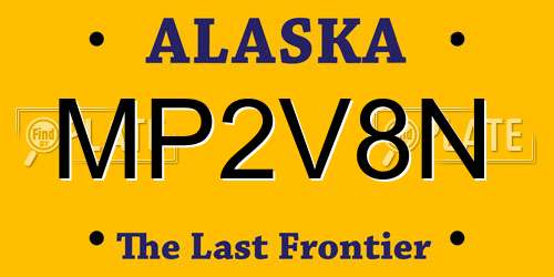 MP2V8N Alaska License Plate