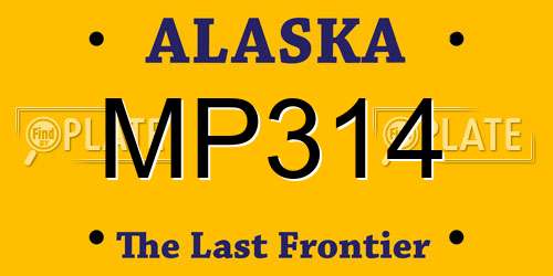 MP314 Alaska License Plate