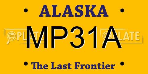 MP31A Alaska License Plate