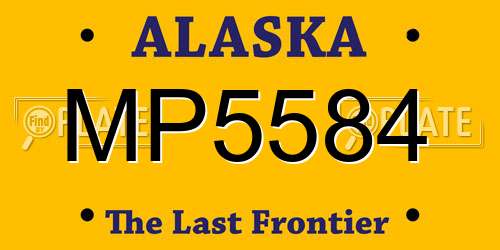 MP5584 Alaska License Plate