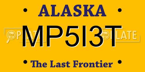 MP5I3T Alaska License Plate