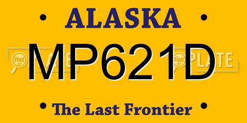 MP621D Alaska License Plate