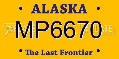 MP6670 Alaska License Plate