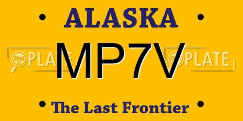 MP7V Alaska License Plate