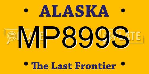 MP899S Alaska License Plate