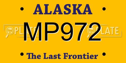 MP972 Alaska License Plate