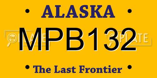 MPB132 Alaska License Plate