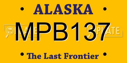 MPB137 Alaska License Plate
