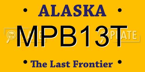 MPB13T Alaska License Plate