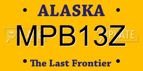 MPB13Z Alaska License Plate