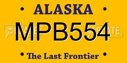 MPB554 Alaska License Plate