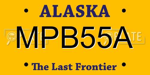 MPB55A Alaska License Plate