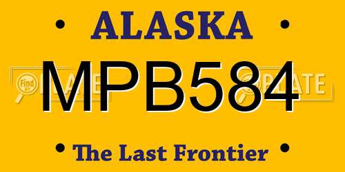 MPB584 Alaska License Plate