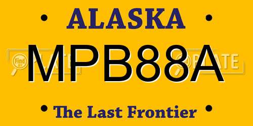 MPB88A Alaska License Plate