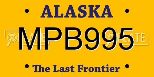 MPB995 Alaska License Plate