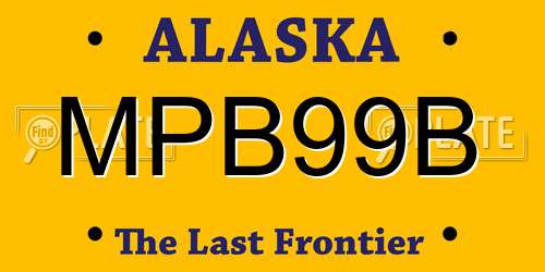 MPB99B Alaska License Plate