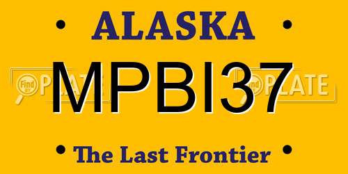 MPBI37 Alaska License Plate