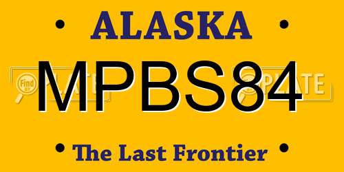 MPBS84 Alaska License Plate