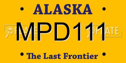MPD111 Alaska License Plate