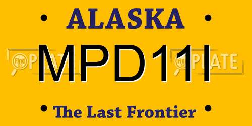 MPD11I Alaska License Plate