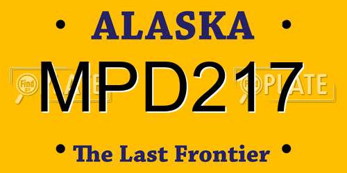 MPD217 Alaska License Plate