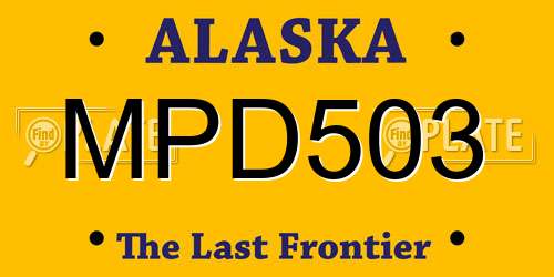 MPD503 Alaska License Plate