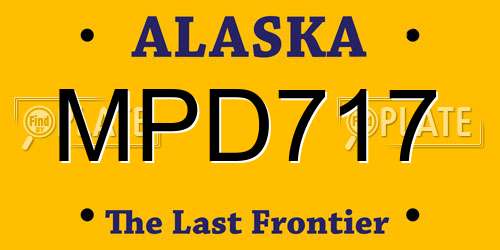 MPD717 Alaska License Plate