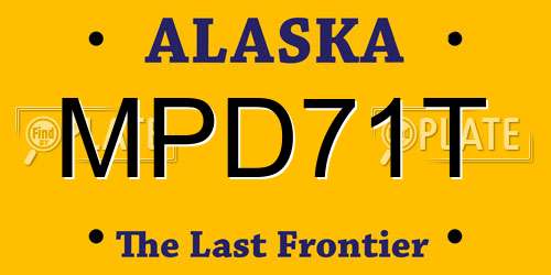 MPD71T Alaska License Plate
