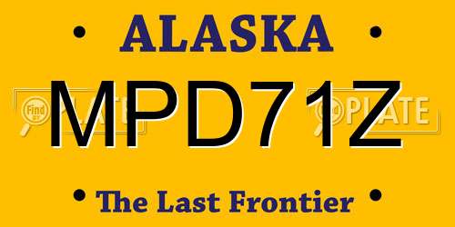 MPD71Z Alaska License Plate