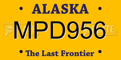 MPD956 Alaska License Plate