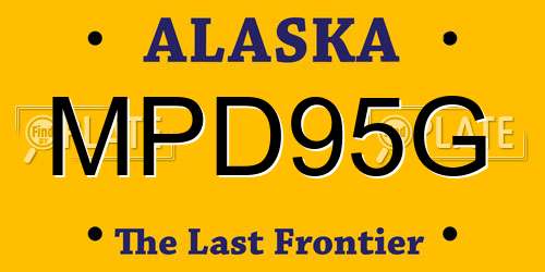 MPD95G Alaska License Plate