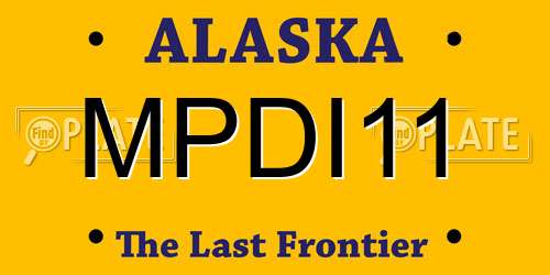 MPDI11 Alaska License Plate