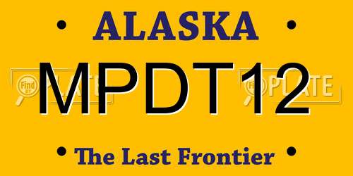 MPDT12 Alaska License Plate