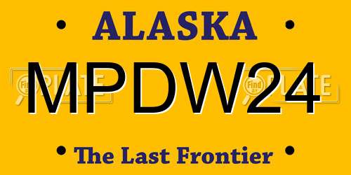 MPDW24 Alaska License Plate