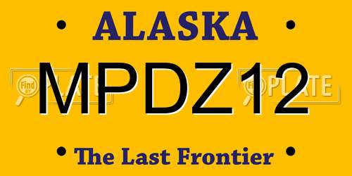 MPDZ12 Alaska License Plate