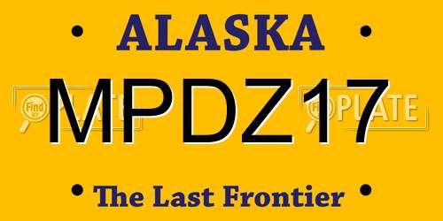 MPDZ17 Alaska License Plate