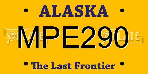 MPE290 Alaska License Plate